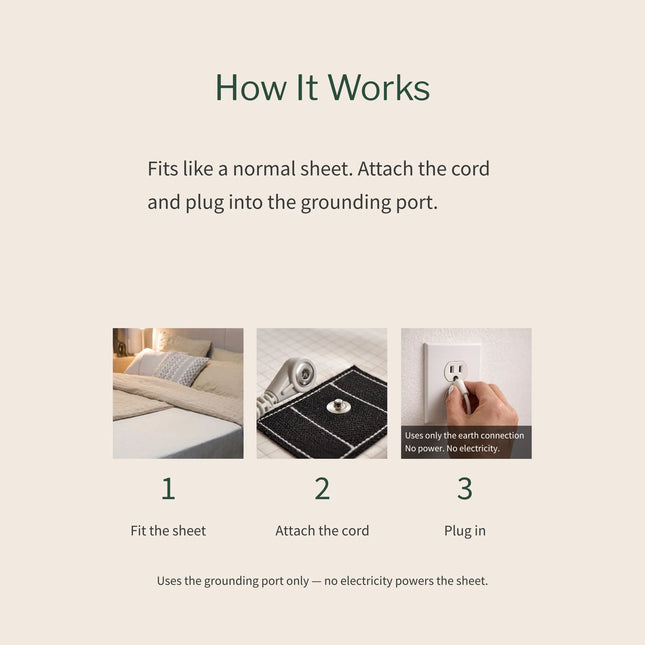 Grounding Flat Sheet – Pure Cotton Earthing Bed Sheet