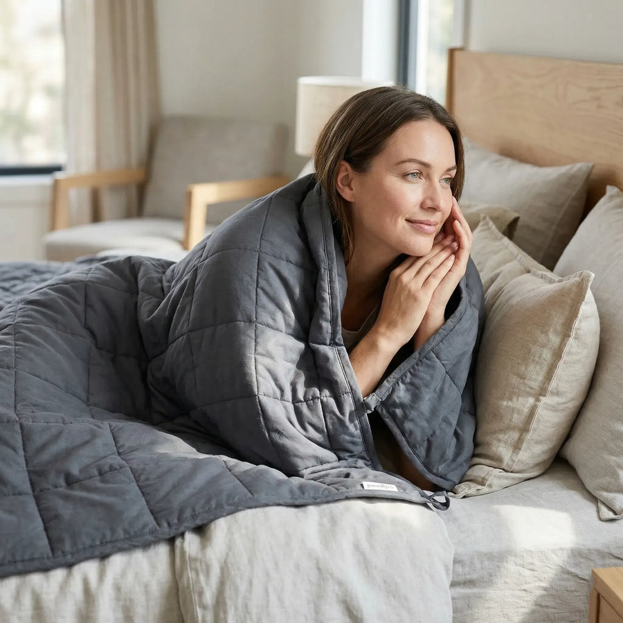 Groundly weighted blanket for calmer evenings
